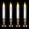 White & Gold LED C5 Flickering Window Christmas Candle Lamp With Timer
